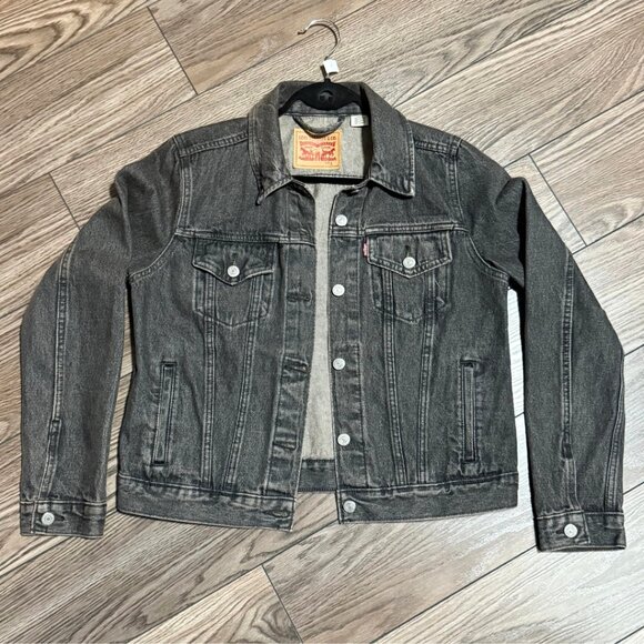 Black Vintage-Style Levis Denim Jacket – Kids L / Women’s S – Excellent Conditio - Picture 2 of 5